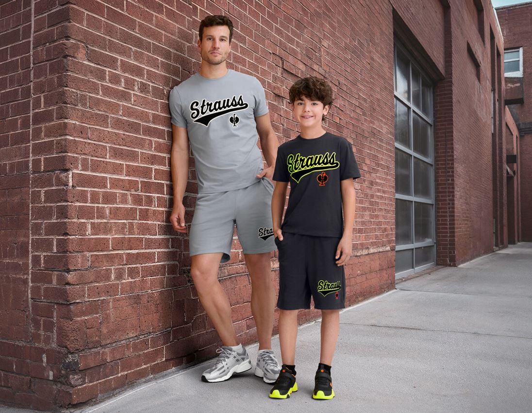 Accessories: Sweat shorts e.s.e:pic, children's + black/high-vis yellow/high-vis orange 1