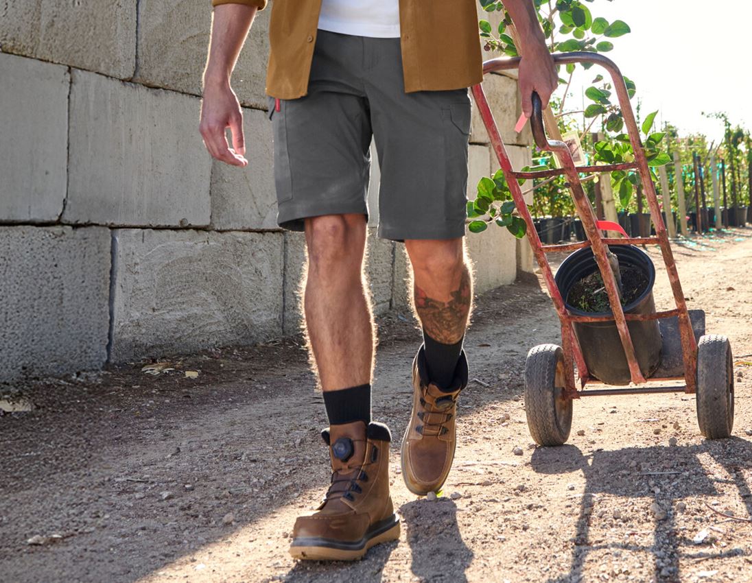 Pantalons de travail: Short e.s.t:aktik light ripstop + gris carbone 2