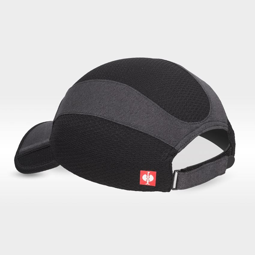 Accessoires: e.s. Funktions-Cap Comfort fit + schwarz/schwarz-melange 2