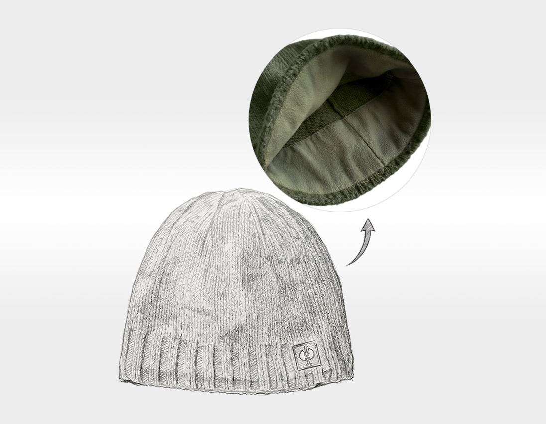 Accessoires d’hiver: e.s. Bonnet tricoté chaud + thym 2