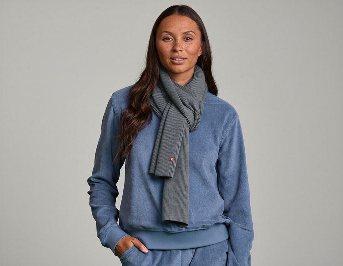 Accessoires: e.s. Écharpe en tricot + gris nordique