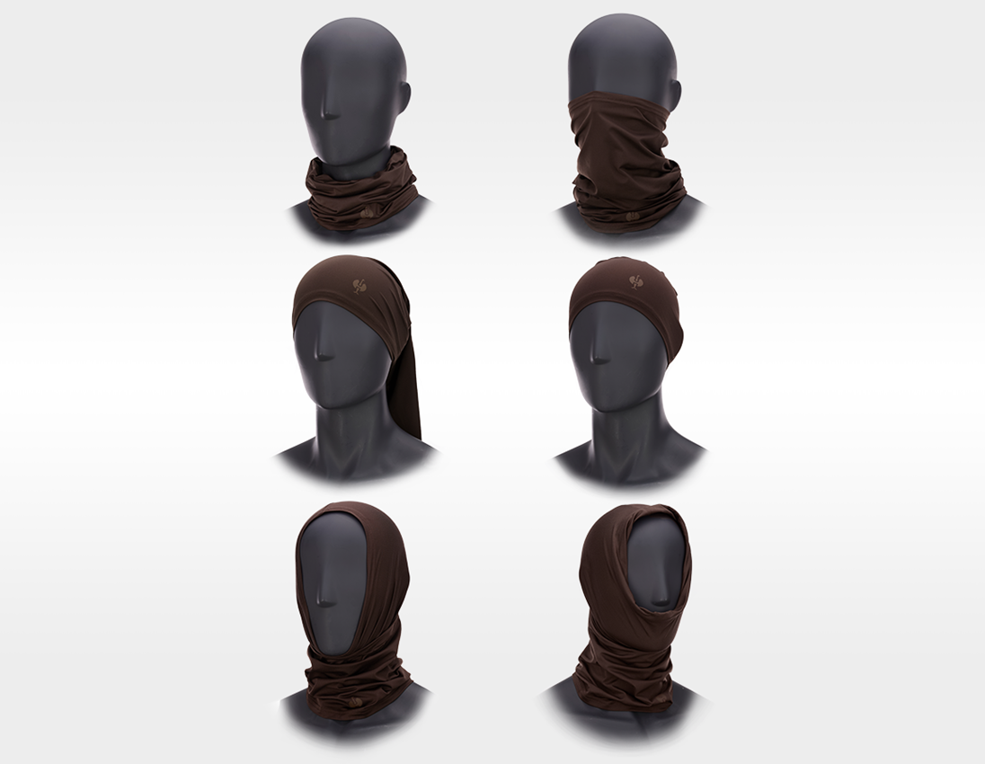 Accessoires: Foulard multifonction UV e.s.trail + marron/noisette 1
