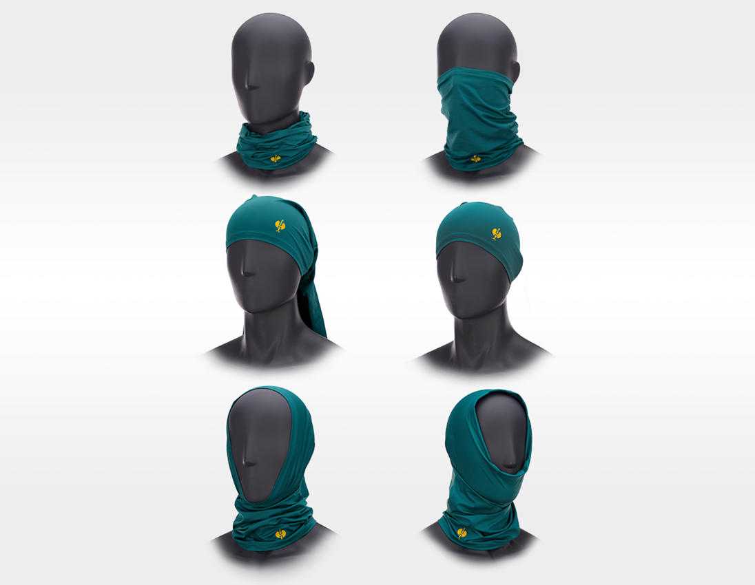 Accessories: Multifunctional scarf UV e.s.trail + emeraldgreen/chromeyellow 3