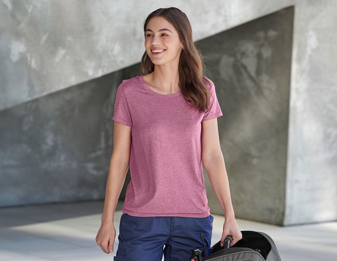 Shirts, Pullover & more: T-Shirt seamless e.s.trail, ladies' + tarapink melange