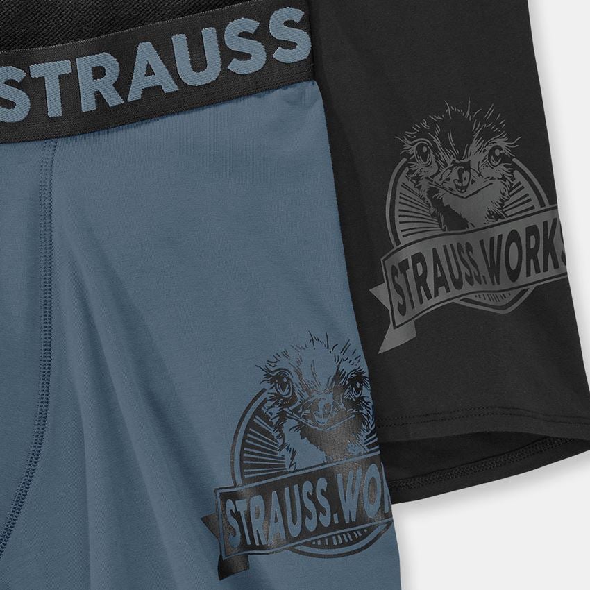 Underwear | Functional Underwear: Long-leg pants e.s.iconic, pack of 2 + oxidblue+black 2
