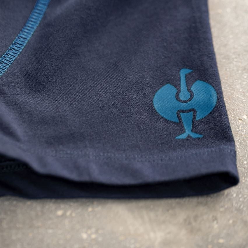Sous-vêtements: e.s. Boxer en coton élastique, lot de 2, enfants + bleu foncé/atoll 2