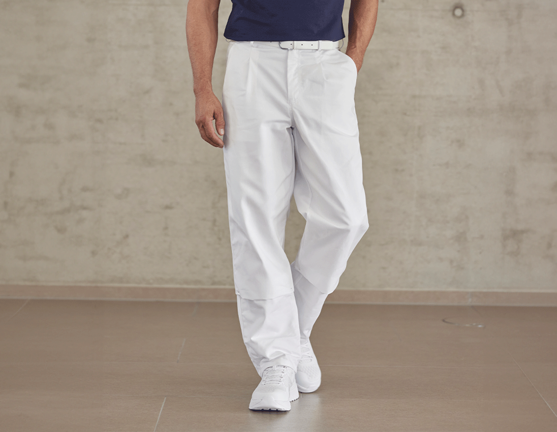 Work Trousers: Men's Trousers Christoph + white