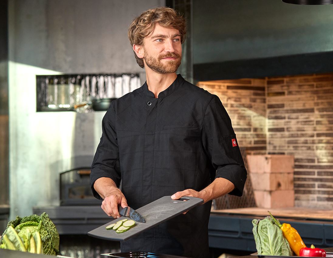 Work Jackets: Work jacket short sleeved e.s.fusion, men's + black 1