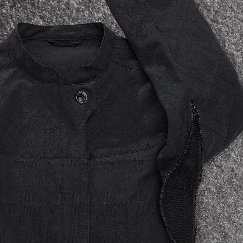 Work Jackets: Work jacket long sleeved e.s.fusion, ladies' + black 2