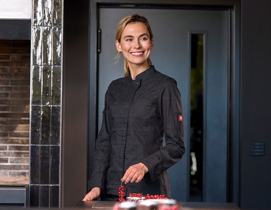 Work Jackets: Work jacket long sleeved e.s.fusion, ladies' + black