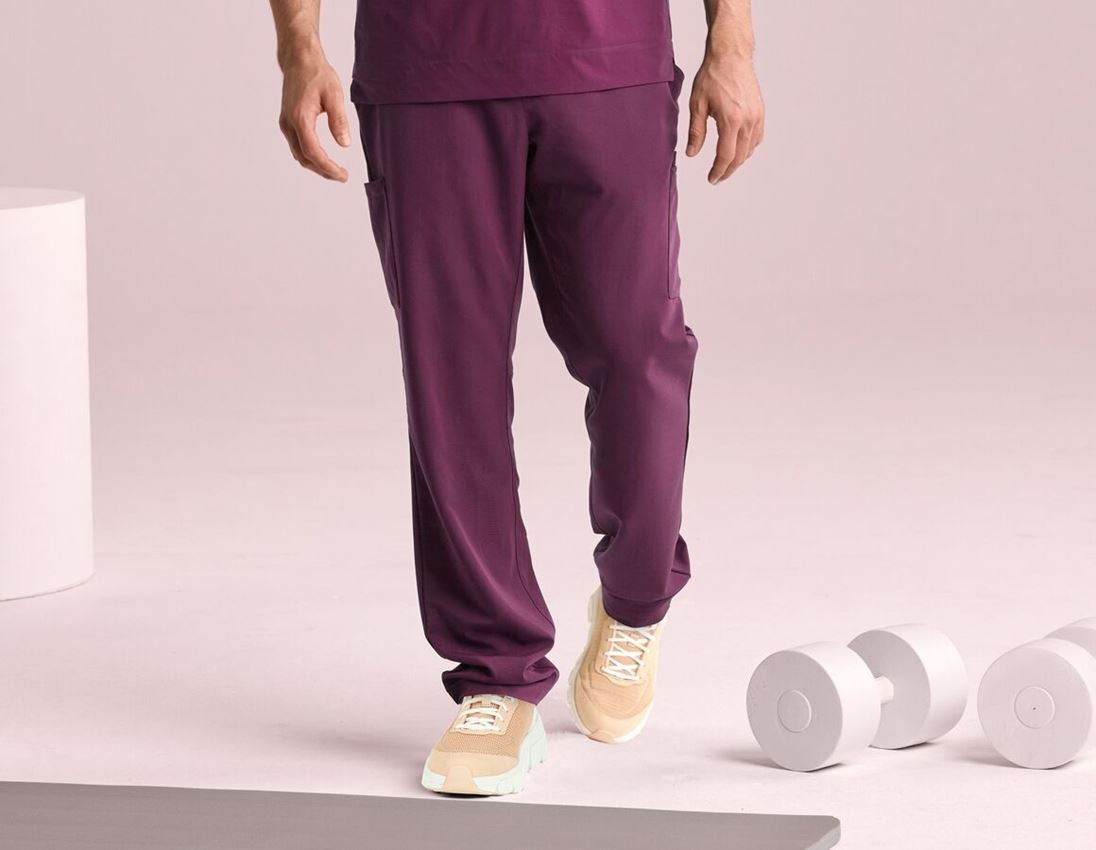 Work Trousers: Pocket Trousers e.s.avida, men’s + redviolet