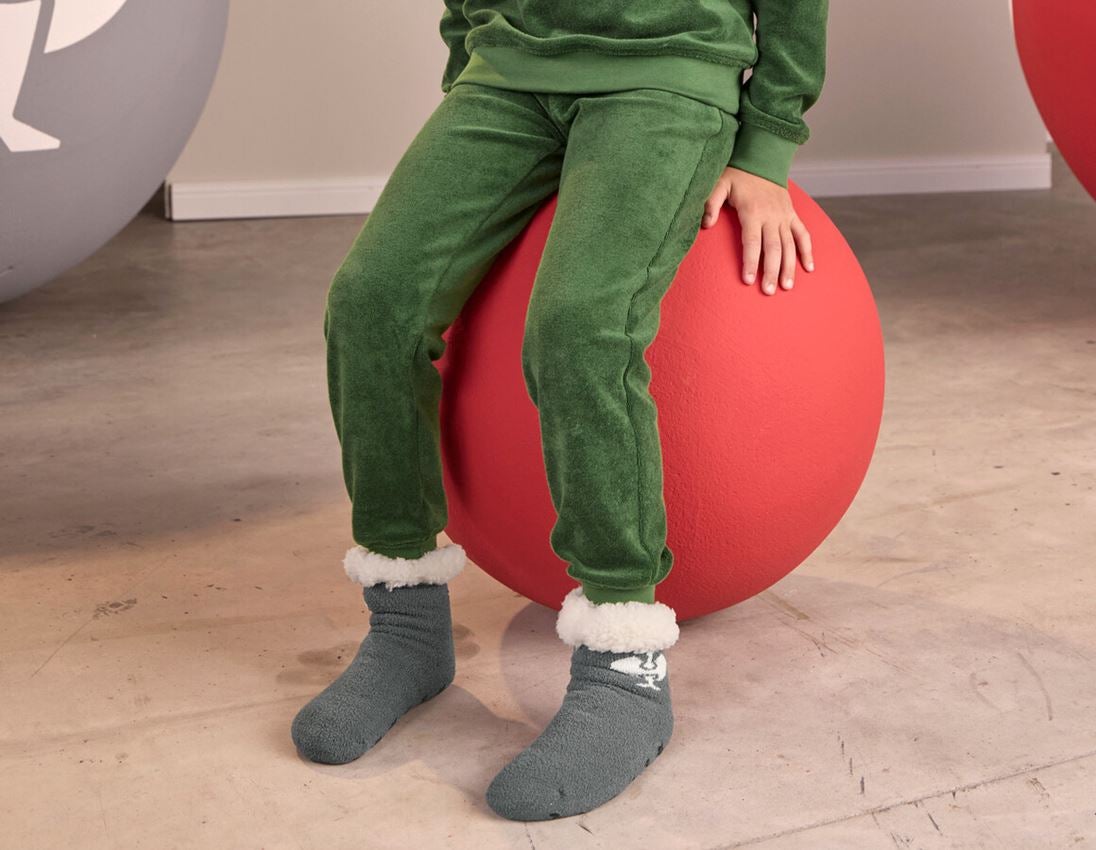 Nouveautés: e.s. Pantalon en sweat Terry, enfants + vert nordique