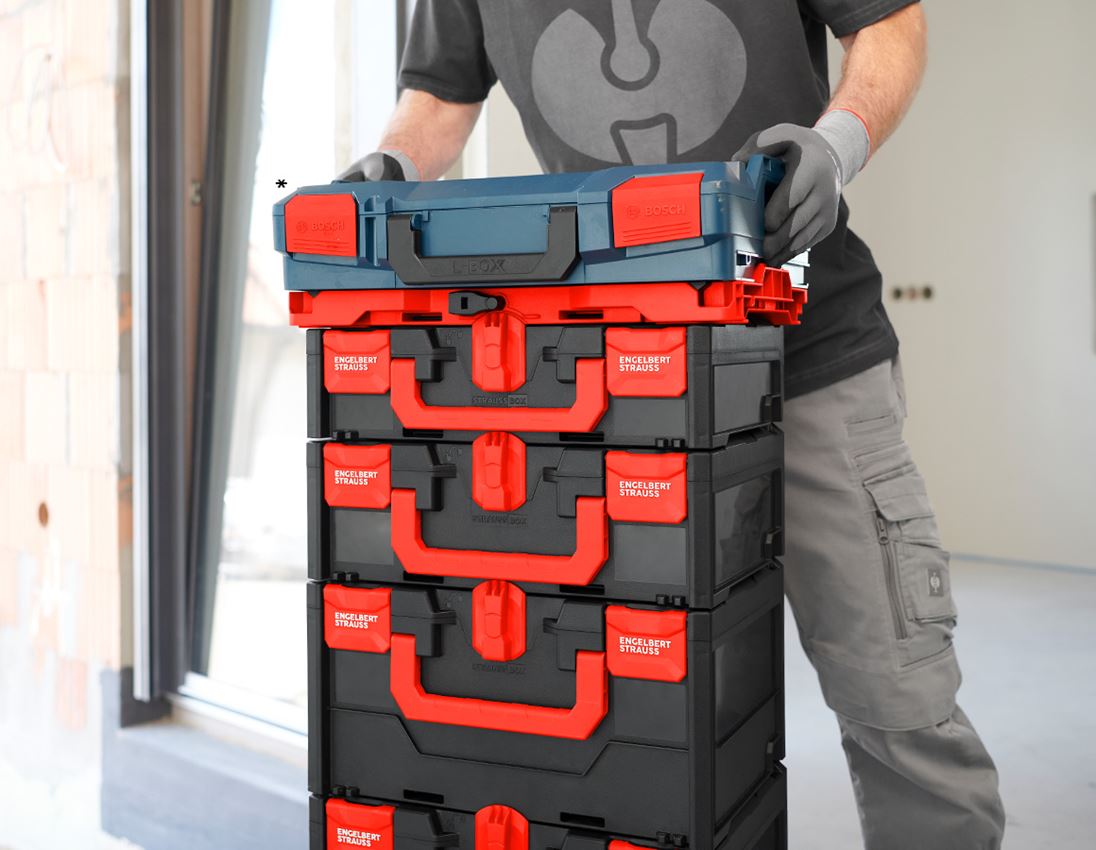 STRAUSSbox System: STRAUSSbox Hybrid Adapter Platte + rot/schwarz