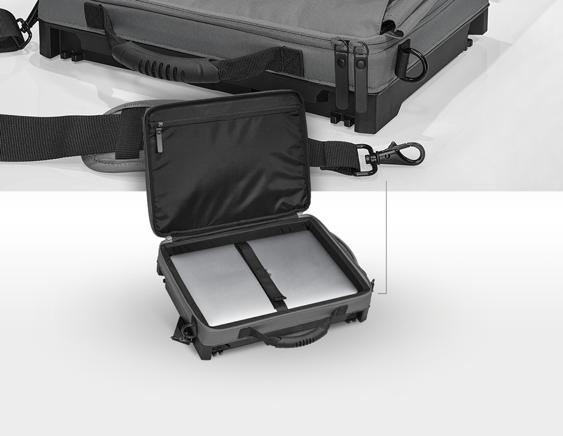 STRAUSSbox System: STRAUSSbox Laptoptasche + basaltgrau/acidgelb 1