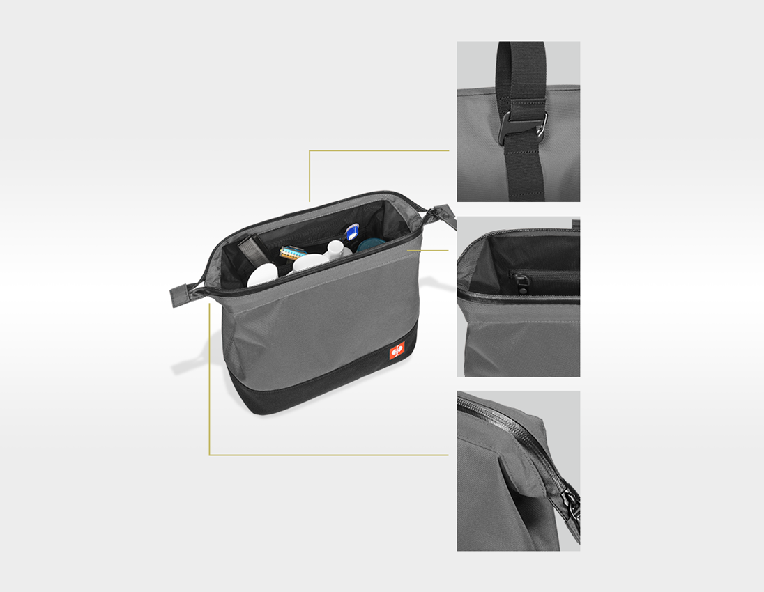 Vêtements: e.s.work&travel Sac de voyage + Washbag + gris basalte/noir 5