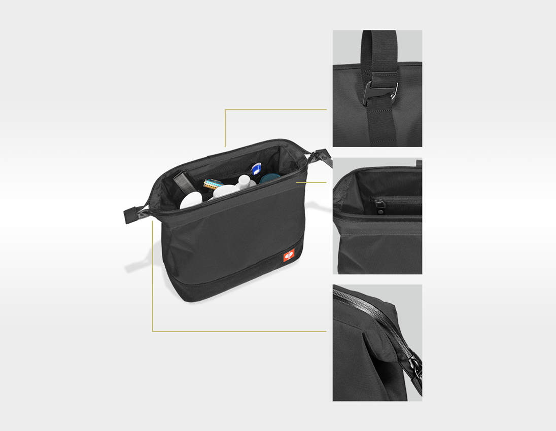 Vêtements: e.s.work&travel Sac de voyage + Washbag + noir 5