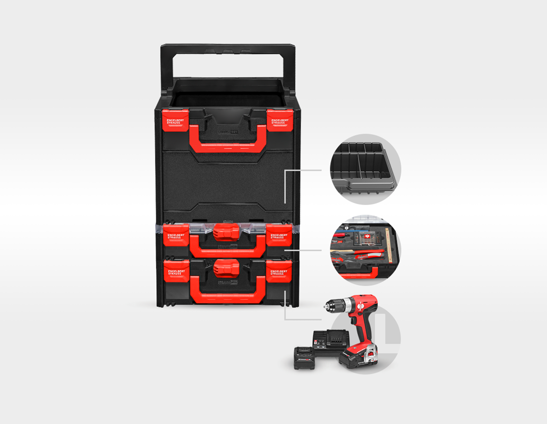 Electrical tools: 18.0 V cordless hammer drill screwdriver "L" Set