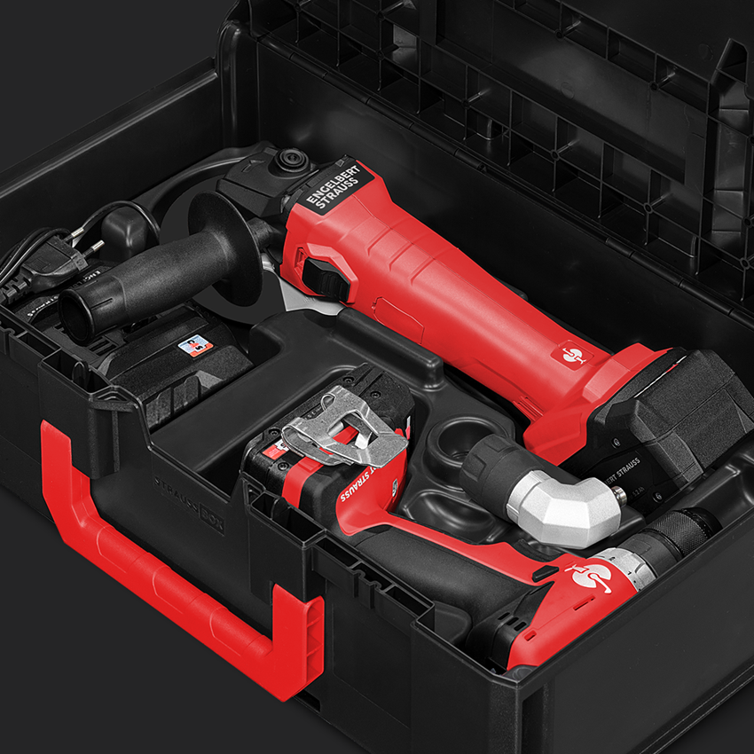 Electrical tools: 18 V cordless angle grinder + drill screwdriver M 2