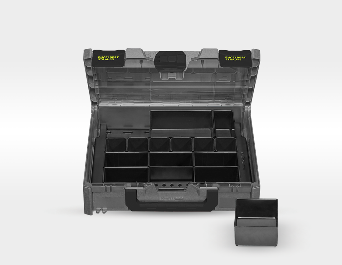 STRAUSSbox System: Tool set elect+multi drill screwdriver+STRAUSSbox + basaltgrey/acid yellow 2