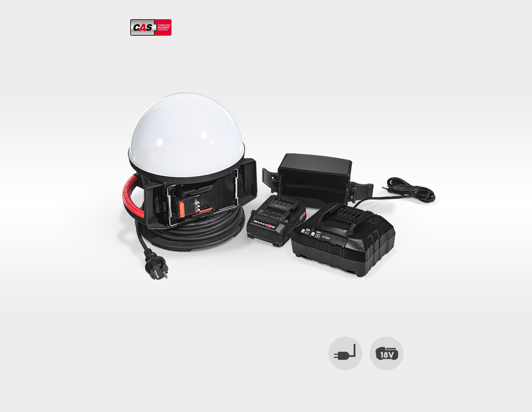 Tools: 18.0 V battery ball Light Hybrid set 5