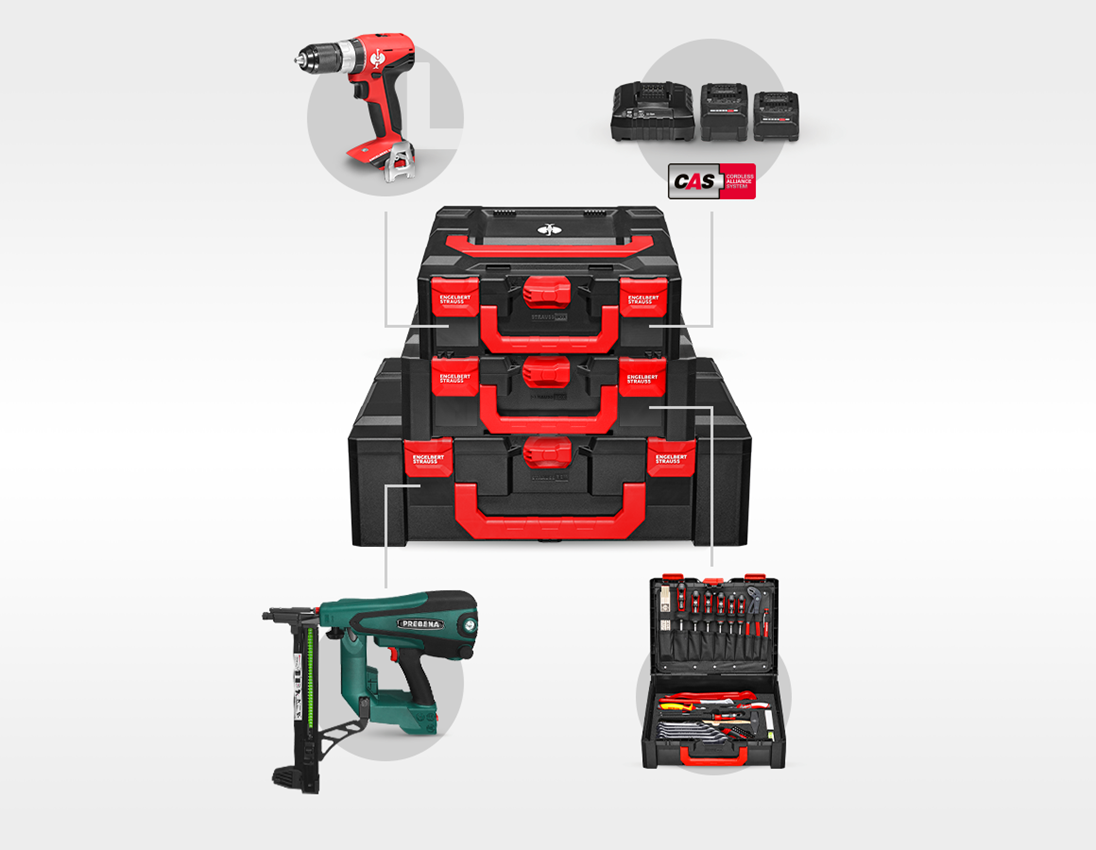 Electrical tools: 18.0 V cordless hybrid concrete nailer set