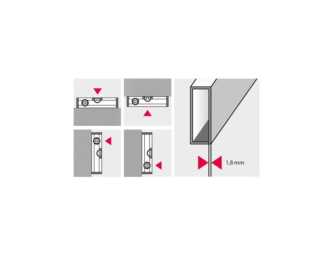 Measuring tools: e.s. Aluminium spirit level ultimate 2