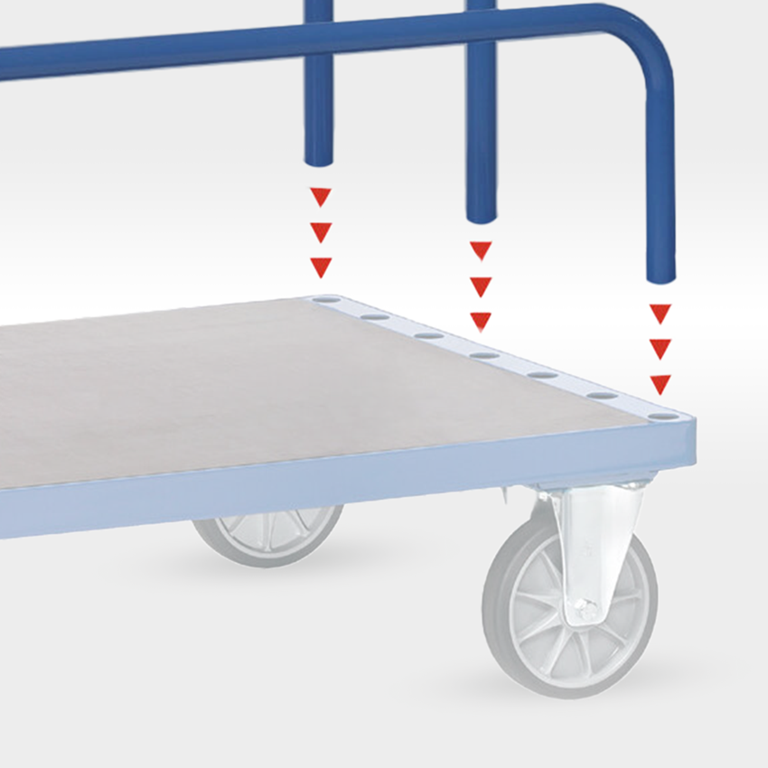 Bar-type trolley: Clips for flat trolleys 2