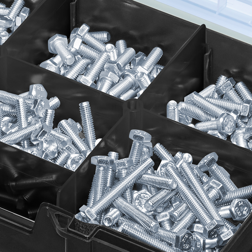 Screws: Hexagon screws DIN 933 M6 STRAUSSbox mini 2