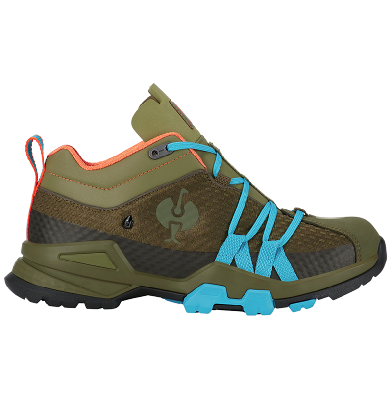 O2: O2 Work shoes e.s. Kobuk low + mudgreen/nice blue