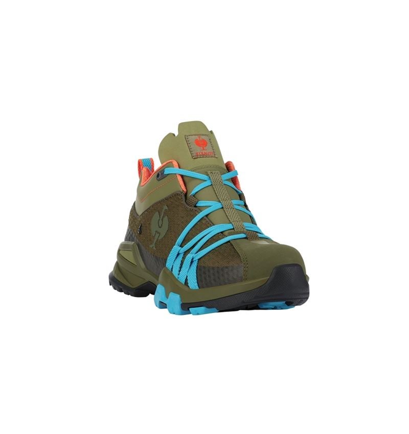 O2: O2 Work shoes e.s. Kobuk low + mudgreen/nice blue 1