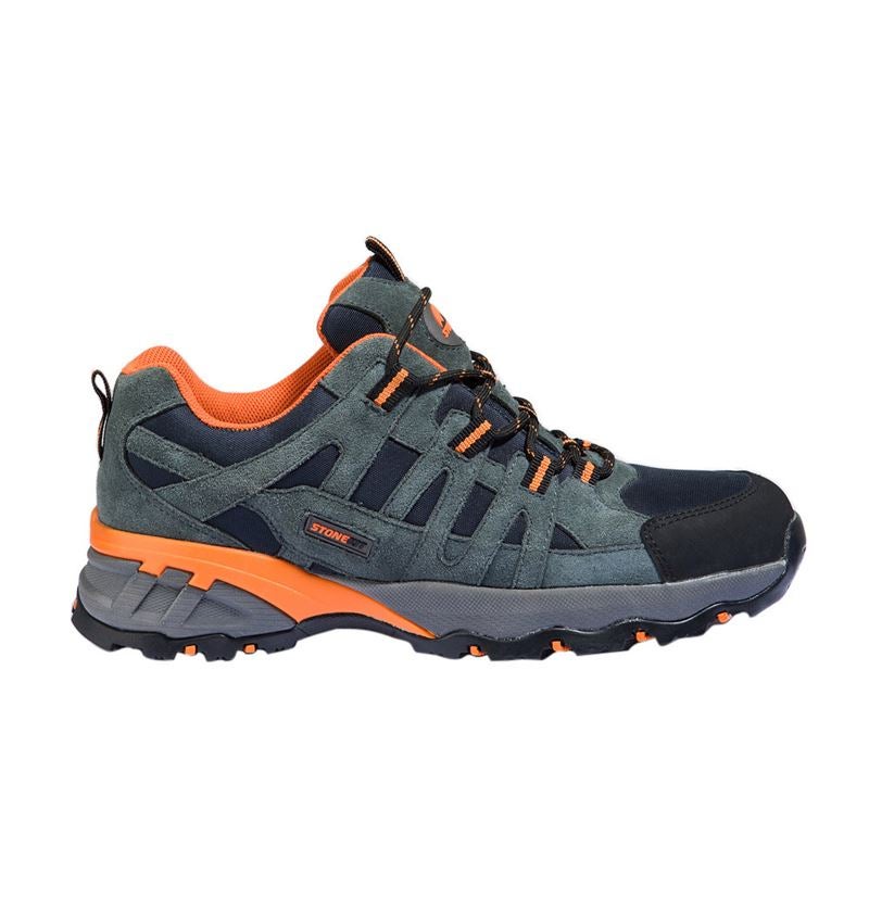 S1: STONEKIT S1 Sicherheitshalbschuhe Palermo + dunkelblau/anthrazit/orange