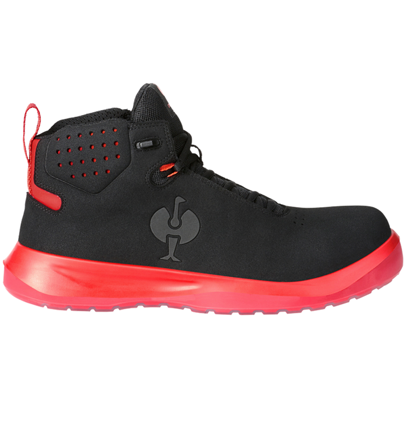 S1P: S1P Chaussures basses de sécurité e.s. Banco mid + noir/rouge solaire