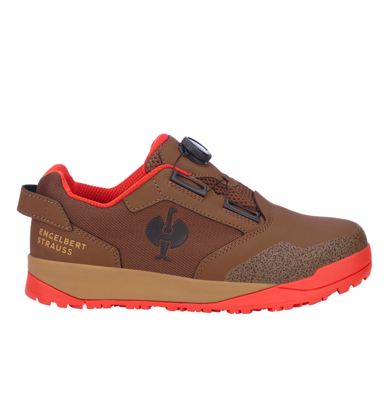 Magasinier spécialisé: S1 Chaussures basses de sécurité e.s. Nakuru low + brun désert/rouge solaire