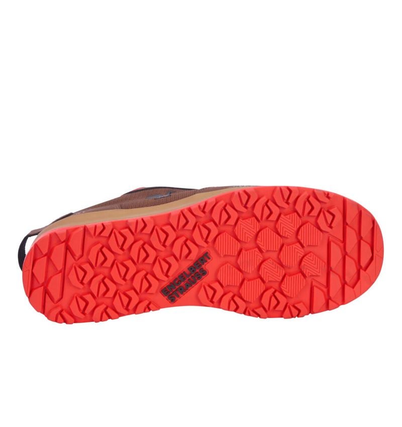 Magasinier spécialisé: S1 Chaussures basses de sécurité e.s. Nakuru low + brun désert/rouge solaire 6