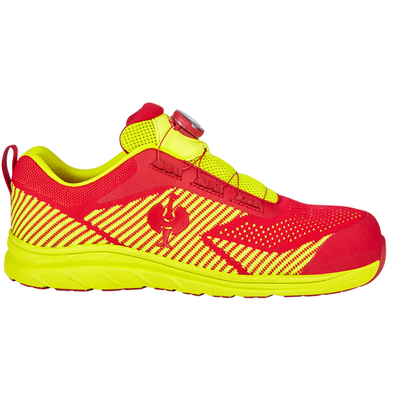S1: S1 Chaussures basses sécurité e.s. Tegmen IV low + rouge vif/jaune fluo 2