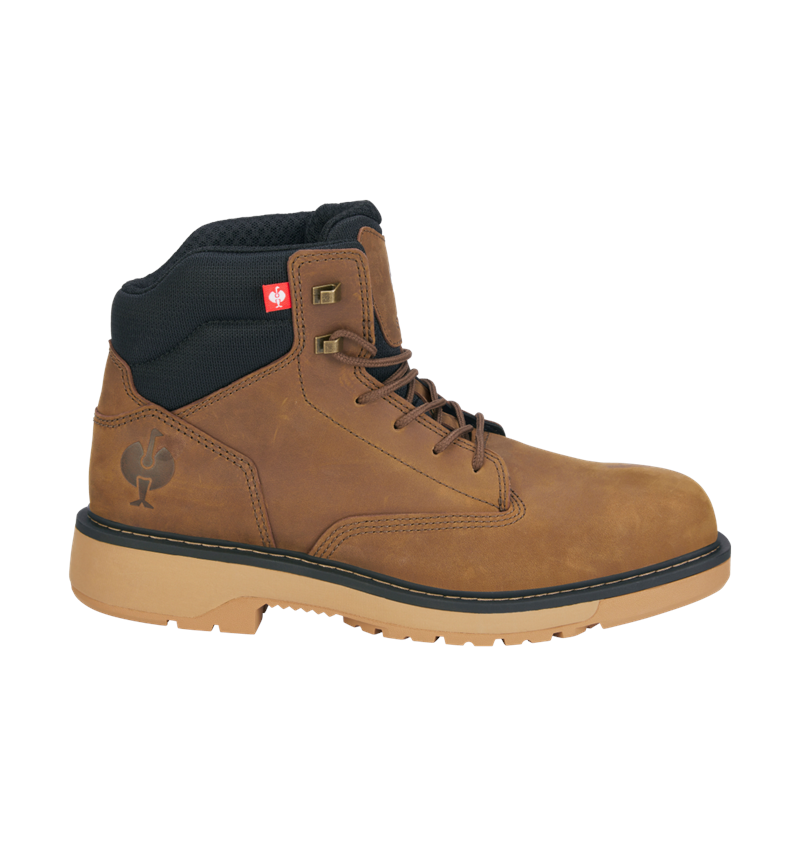 S3: S3 Chaussures hautes de sécurité Strauss.3002 mid + brun caroube