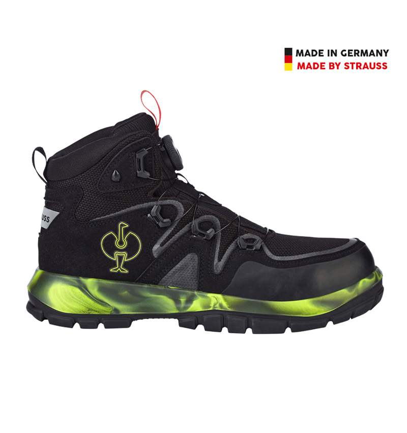 S7: S7S Chaussures haut. de sécurité e.s. Altadena mid + noir/jaune fluo 2