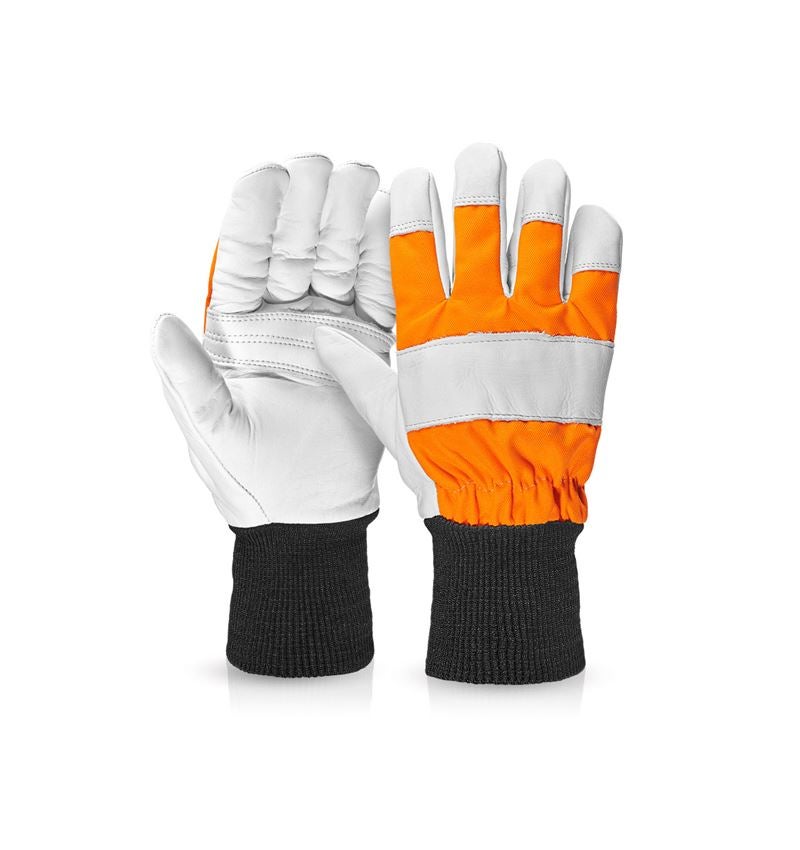 Cuir: Gants de forestier à protection anti-coupe en cuir