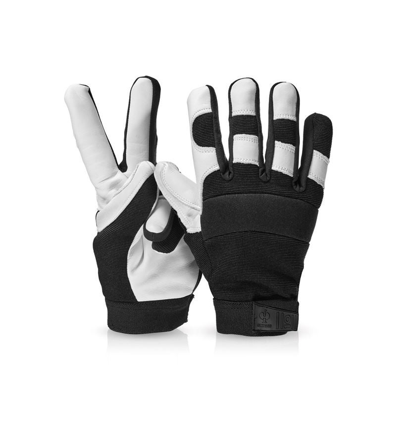 Leather: Full leather assembly gloves Ice