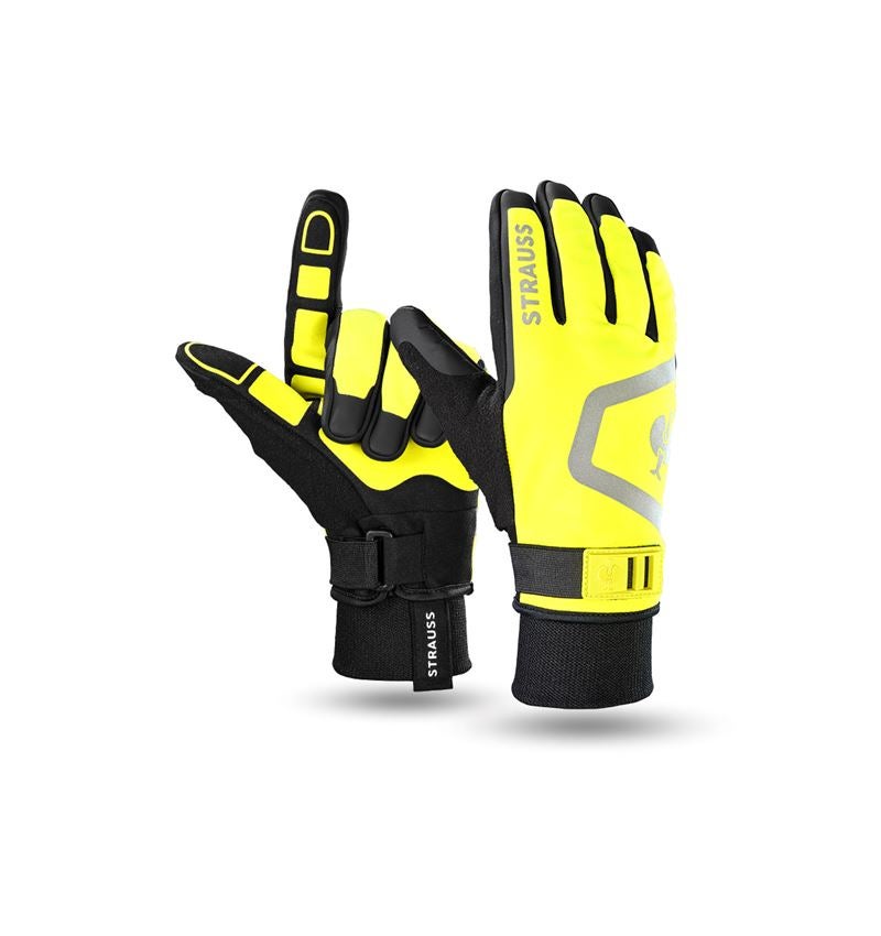 Hybrid: Handschuhe e.s.trail winter + schwarz/acidgelb