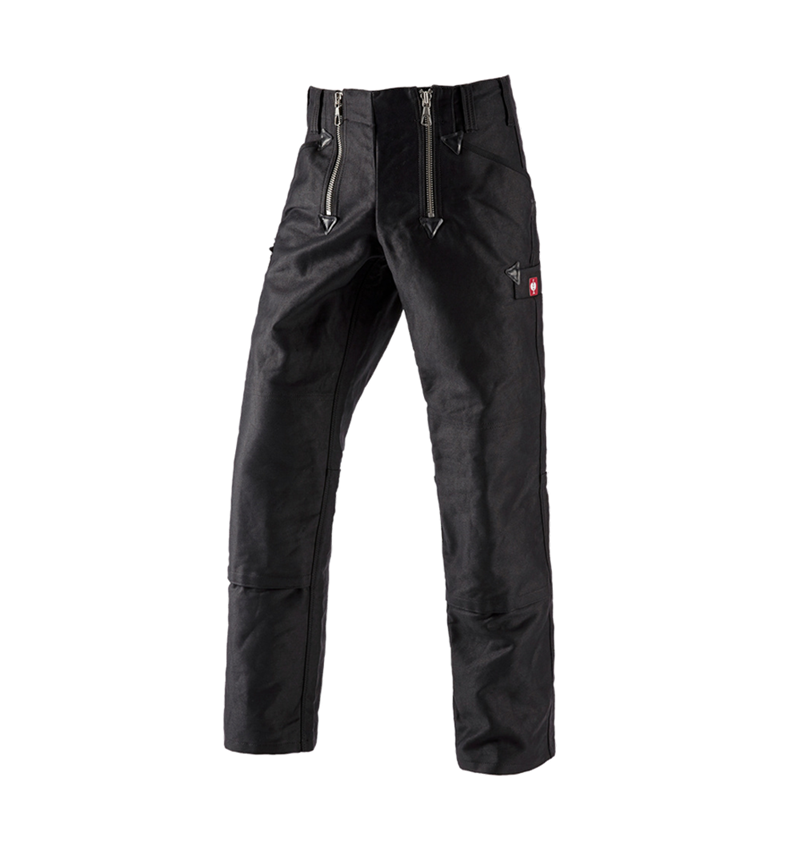 Pantalons de travail: e.s. Pantalon corp. retors double,s.pattes d‘élép. + noir 2