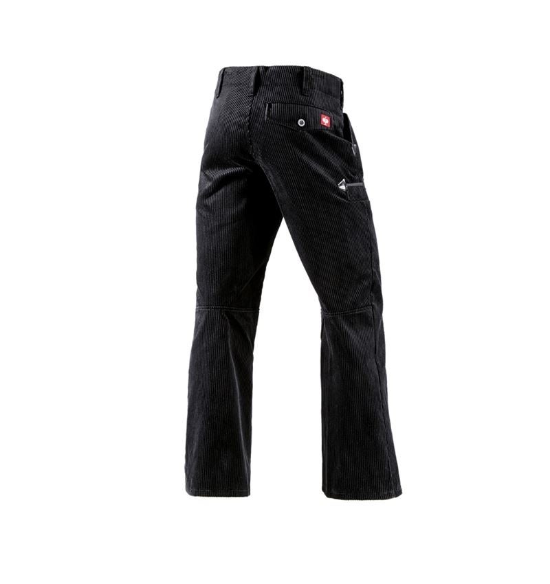 Pantalons de travail: Pant.corp.en velours côtelé e.s. a.pattes d’élépha + noir 5