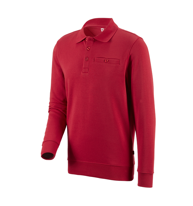 Hauts: e.s. Sweatshirt poly cotton Pocket + rouge