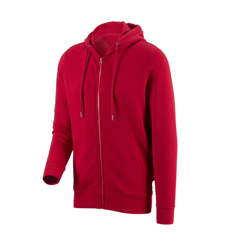 Shirts & Co.: e.s. Hoody-Sweatjacke poly cotton + feuerrot