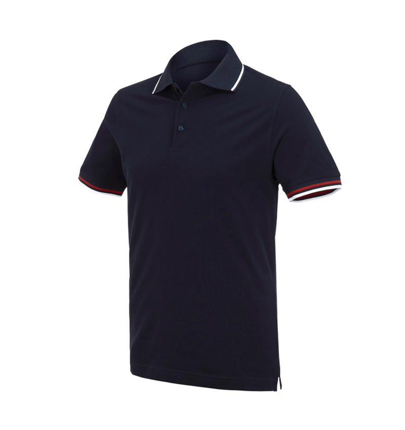 Shirts, Pullover & more: e.s. Polo shirt cotton Deluxe Colour + navy/red 2