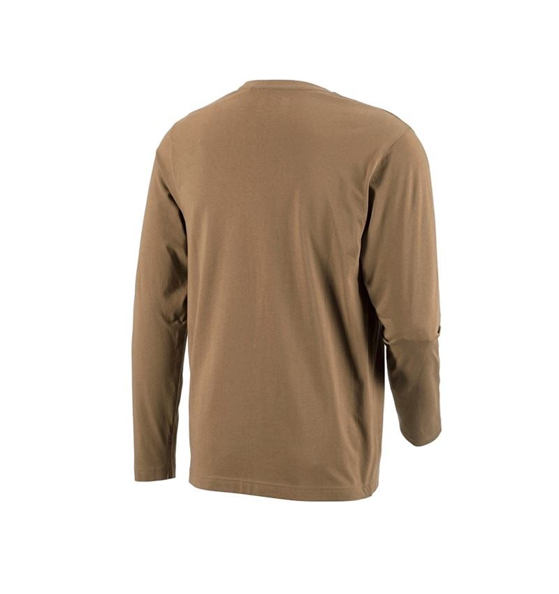 Shirts, Pullover & more: e.s. Longsleeve cotton + khaki 2