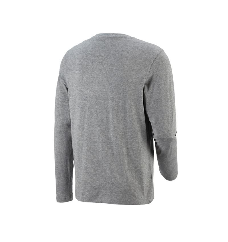 Shirts, Pullover & more: e.s. Longsleeve cotton + grey melange 4