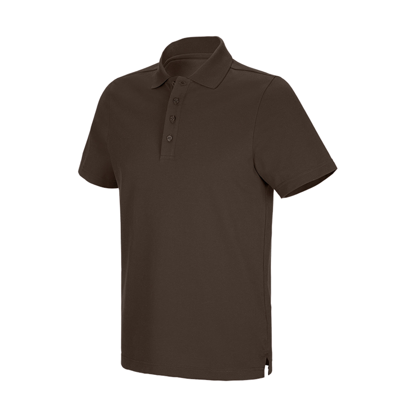Topics: e.s. Functional polo shirt poly cotton + chestnut