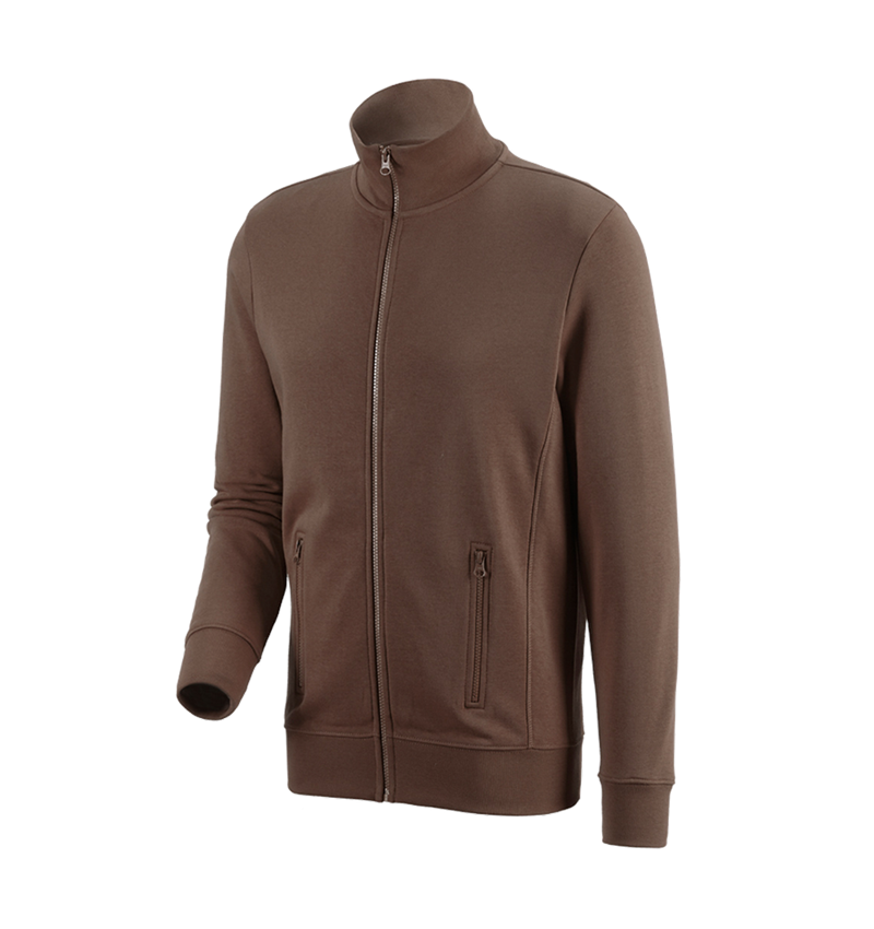 Shirts & Co.: e.s. Sweatjacke poly cotton + haselnuss 1