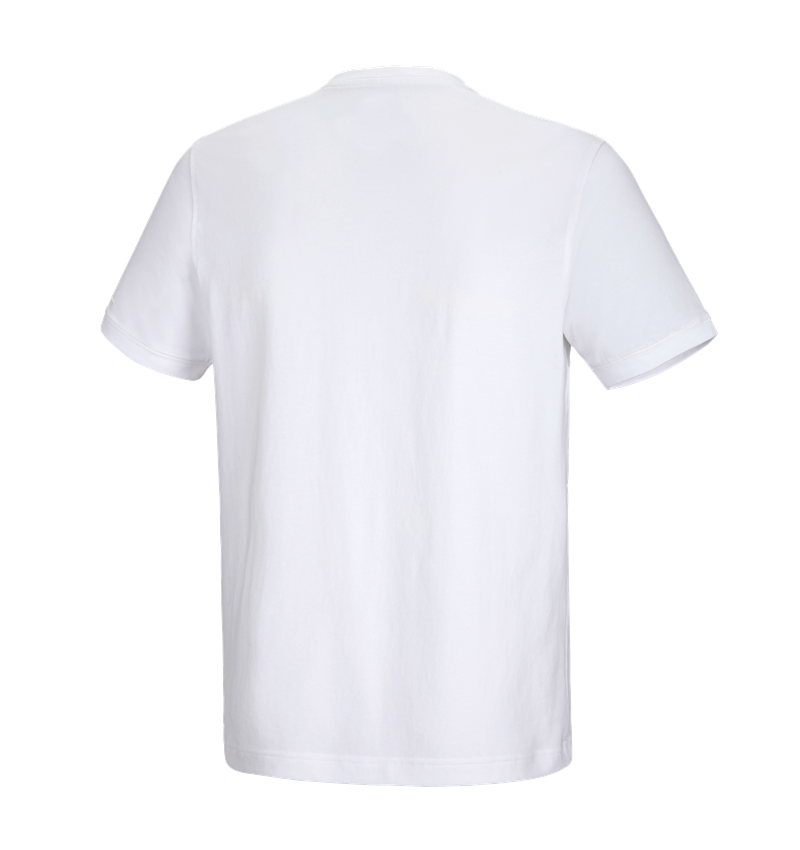 Topics: e.s. T-shirt cotton stretch V-Neck + white 3